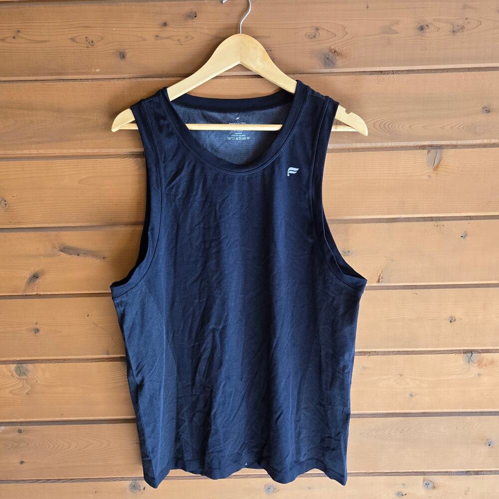 Fabletics Training Day Tank Top Muscle Shirt Black Gradient Seamless Large Gym - Picture 2 of 6